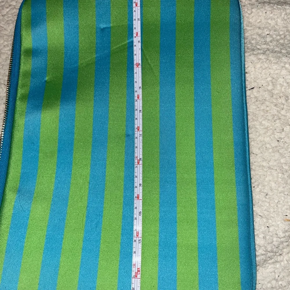 Blue and Green Striped Laptop Sleeve